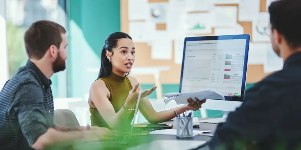 Marketing team planning email campaigns for chiropractors using targeted database