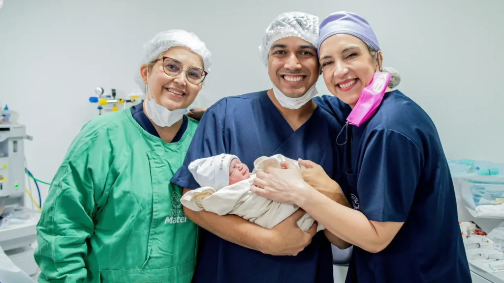 Healthcare professionals in a hospital setting supporting email marketing campaigns for medical outreach