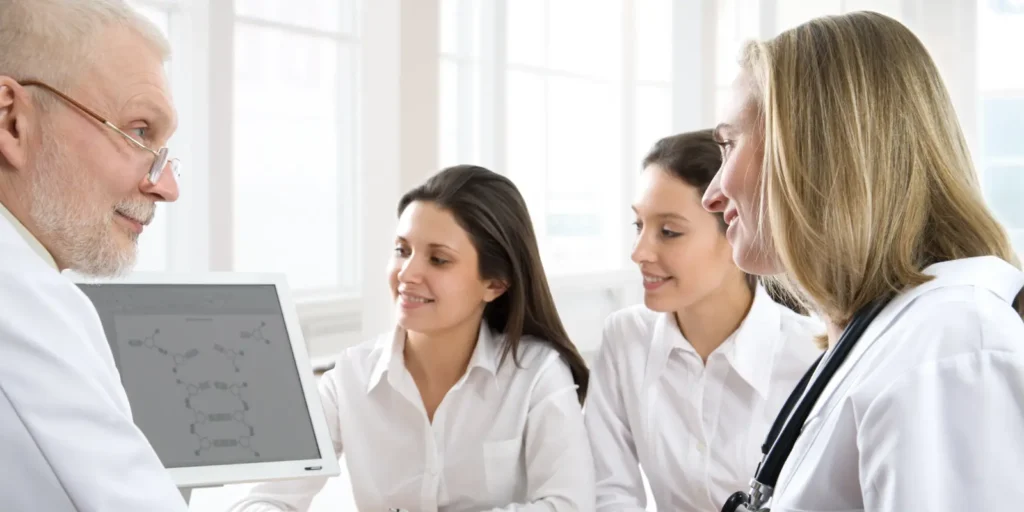 Business team segmenting mailing list for targeted marketing strategy