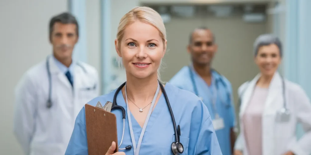 Group of nurse practitioners representing a verified nurse practitioner email database for healthcare marketing